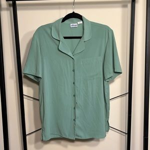 Vintage Anna Sage Green Ladies Button Up